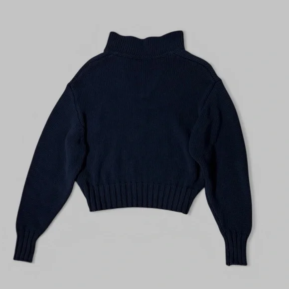 Quince 100% Organic Cotton Navy Blue Polo Sweater - Picture 4 of 6